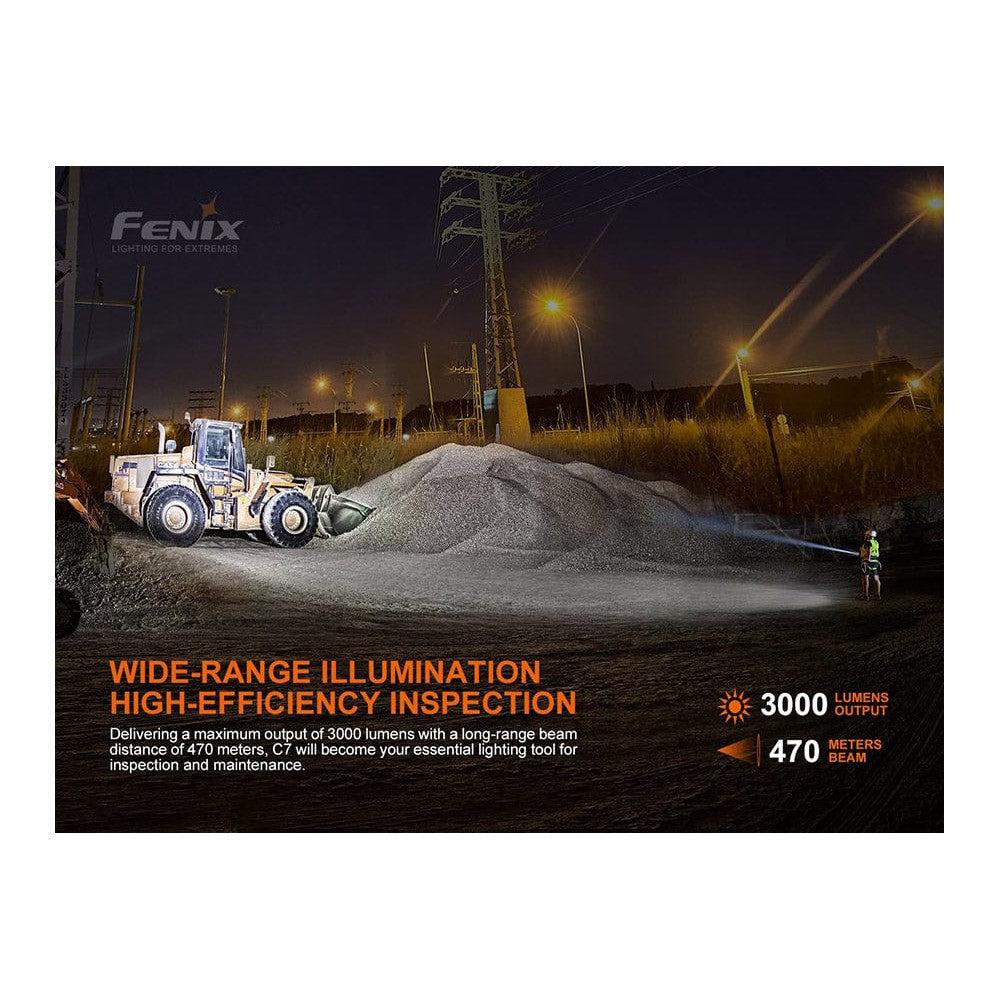 Fenix C7 High-performance Rechargeable LED Flashlight - 3000 Lumens-sku-44858629947688-Safety Glasses USA-14