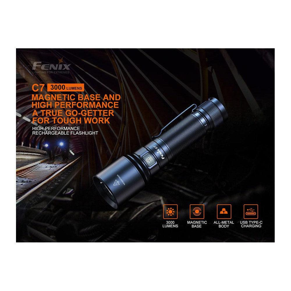 Fenix C7 High-performance Rechargeable LED Flashlight - 3000 Lumens-sku-44858629947688-Safety Glasses USA-3