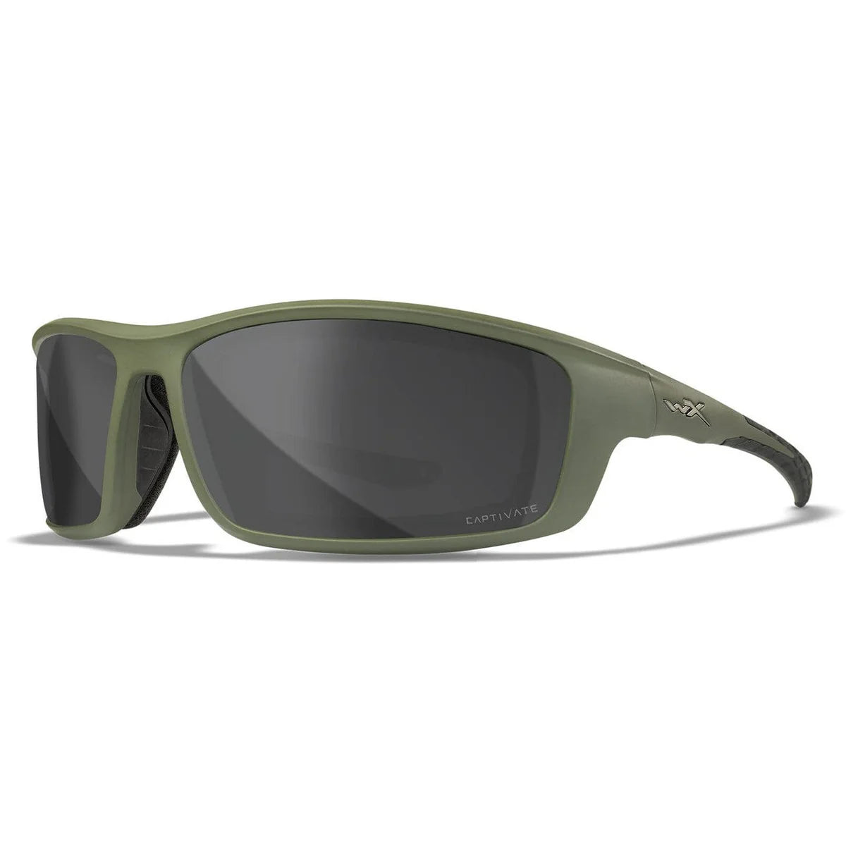 Wiley X Grid Safety Sunglasses-WX-CCGRD08-Green Frame - Polarized Grey Lens-Safety Glasses USA-3