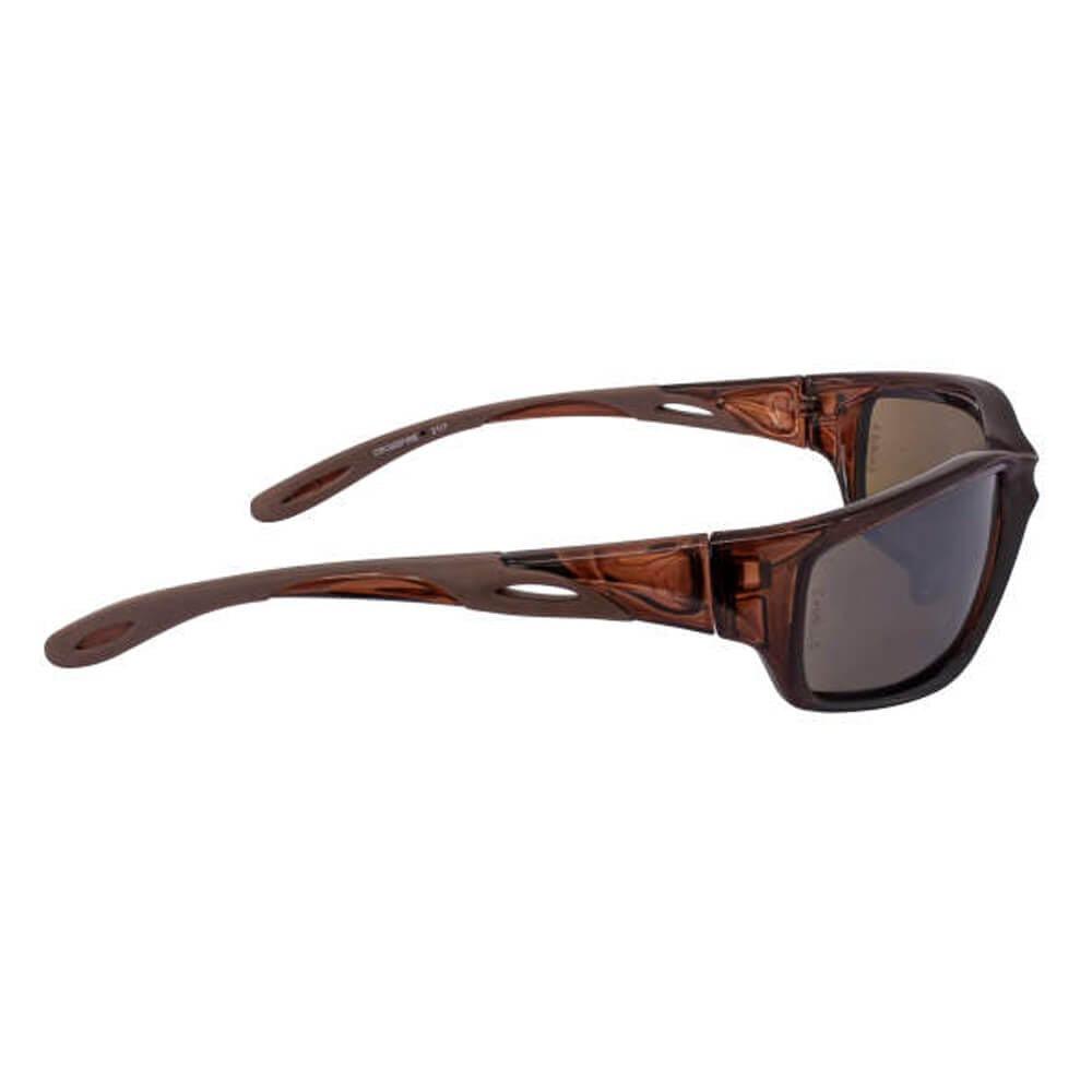 Crossfire Infinity Safety Glasses with Crystal Brown Frame and HD Brown Polarized Lens-CF-21126-Safety Glasses USA-5