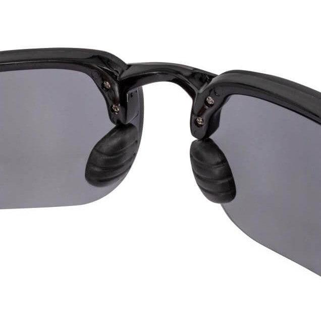 Crossfire ES4 Safety Glasses with Shiny Black Frame and Silver Mirror Lens-CF-2123-Safety Glasses USA-8