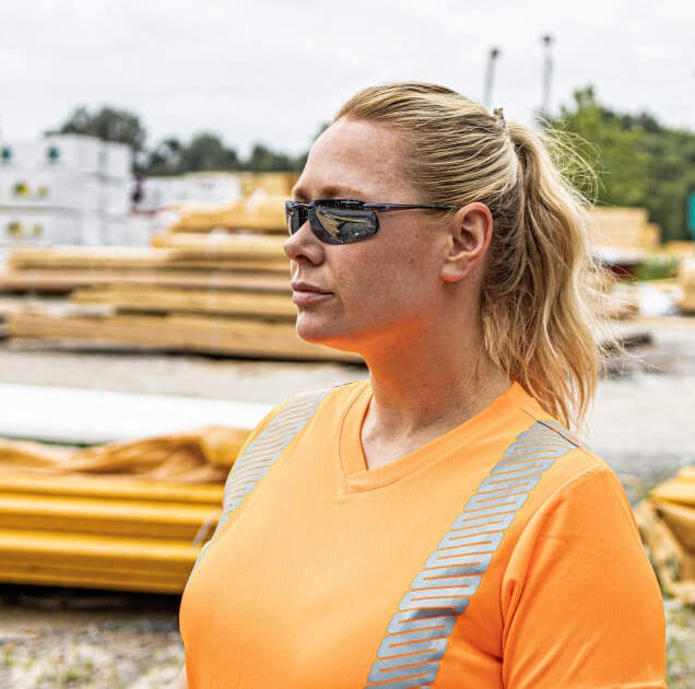 Crossfire ES4 Safety Glasses with Crystal Black Frame and Silver Mirror Polarized Lens-CF-21427-Safety Glasses USA-4