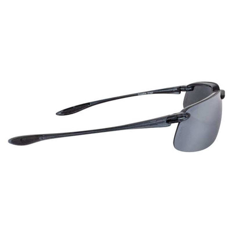 Crossfire ES4 Safety Glasses with Crystal Black Frame and Silver Mirror Polarized Lens-CF-21427-Safety Glasses USA-7