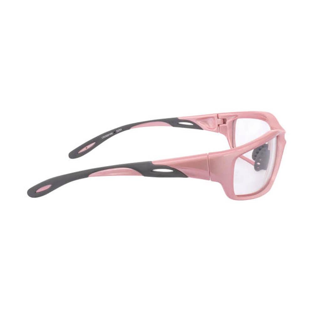 Crossfire Infinity Safety Glasses with Pearl Pink Frame and Clear Lens-CF-2254-Safety Glasses USA-5