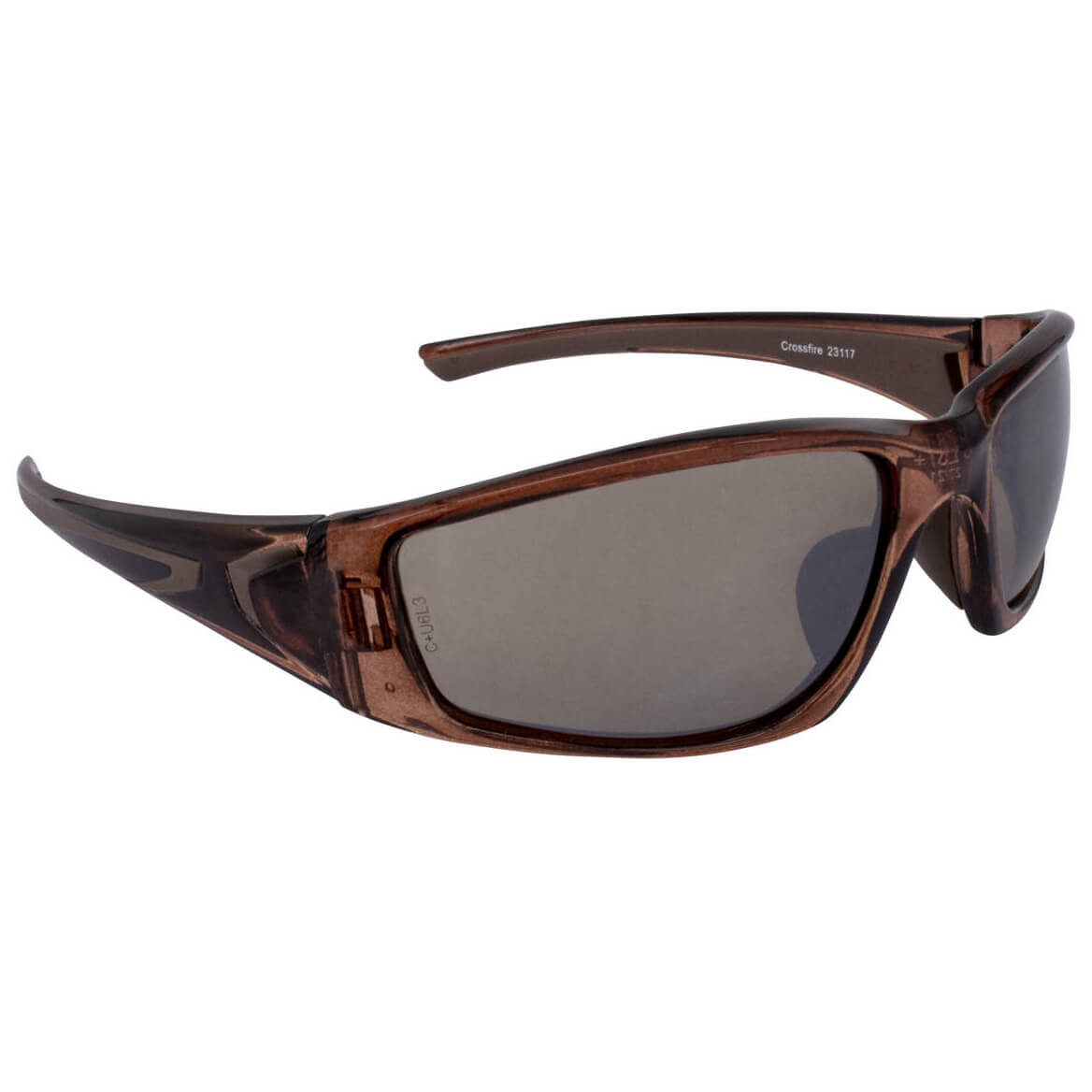 Crossfire RPG Safety Glasses with Crystal Brown Frame and HD Brown Flash Mirror Lens-Safety Glasses USA-3