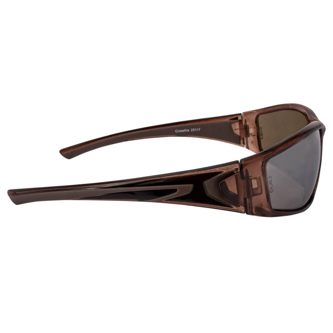 Crossfire RPG Safety Glasses with Crystal Brown Frame and HD Brown Flash Mirror Lens-Safety Glasses USA-5