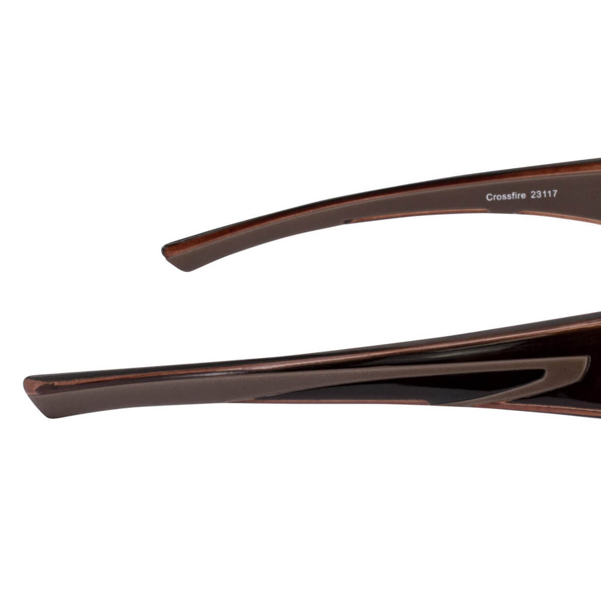 Crossfire RPG Safety Glasses with Crystal Brown Frame and HD Brown Flash Mirror Lens-Safety Glasses USA-7