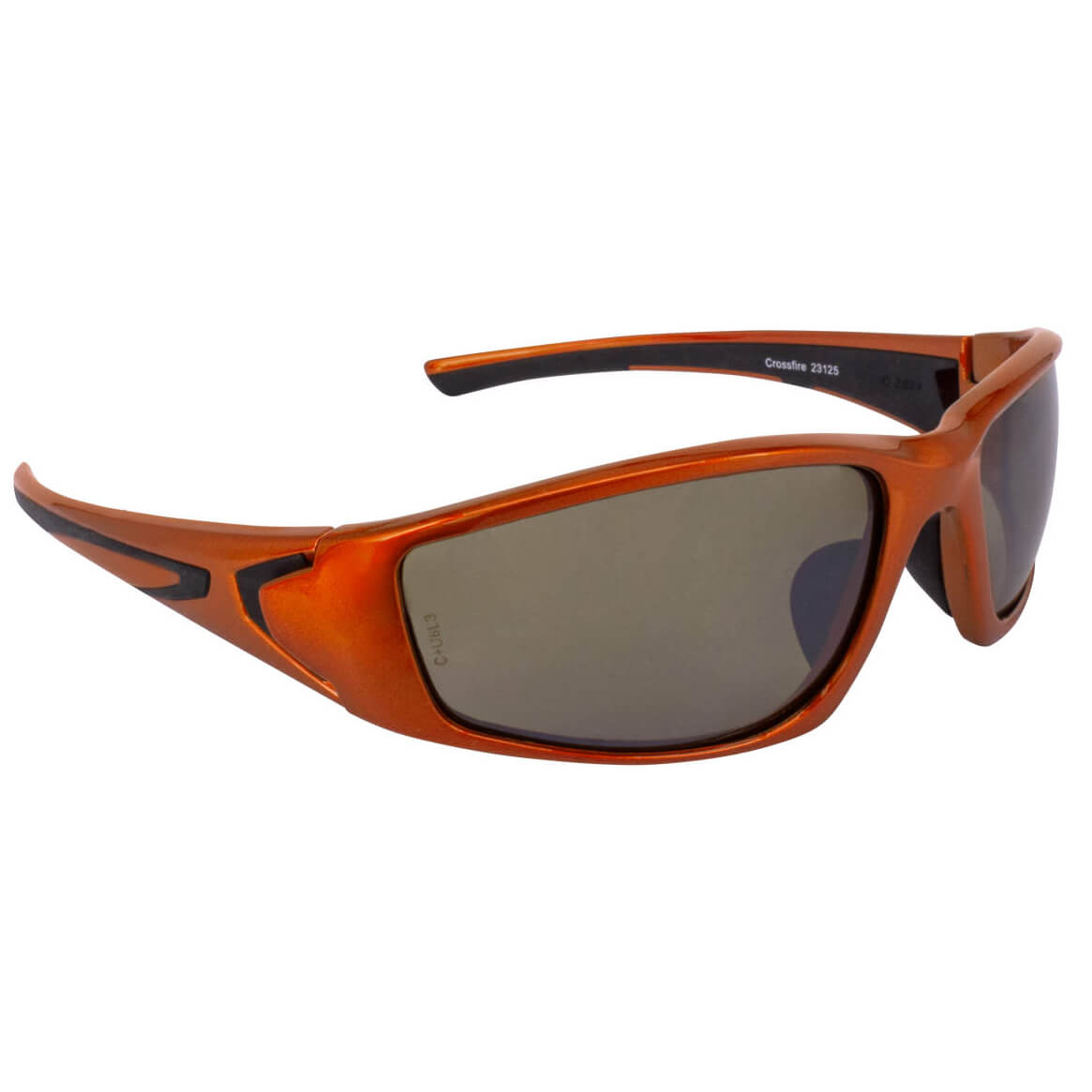 Crossfire RPG Safety Glasses with Burnt Orange Frame and HD Demi-Copper Mirror Lens-Safety Glasses USA-3