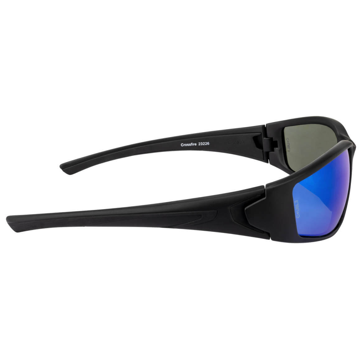 Crossfire RPG Safety Glasses with Matte Black Frame and Polarized Blue Mirror Lens-Safety Glasses USA-5