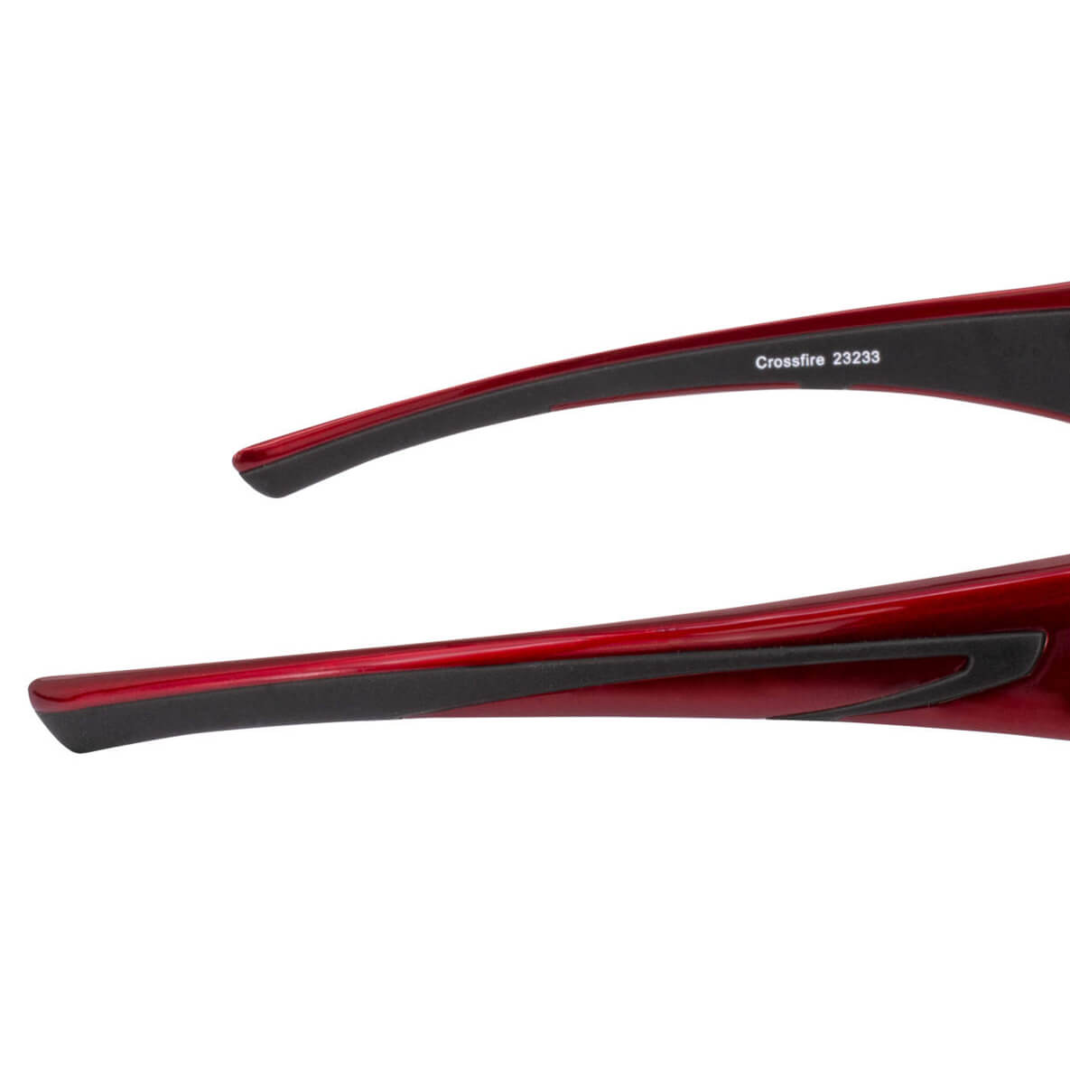 Crossfire RPG safety Glasses with Shiny Black w/Pearl Red Frame and Silver Mirror Lens-Safety Glasses USA-7