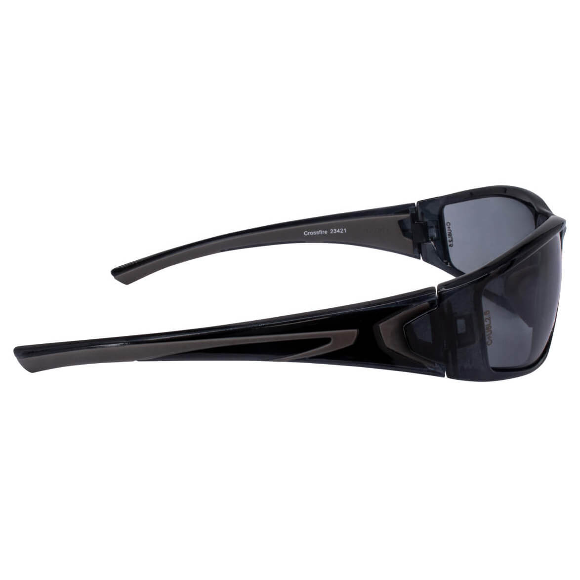 Crossfire RPG Safety Glasses with Crystal Black Frame and Smoke Lens-Safety Glasses USA-5