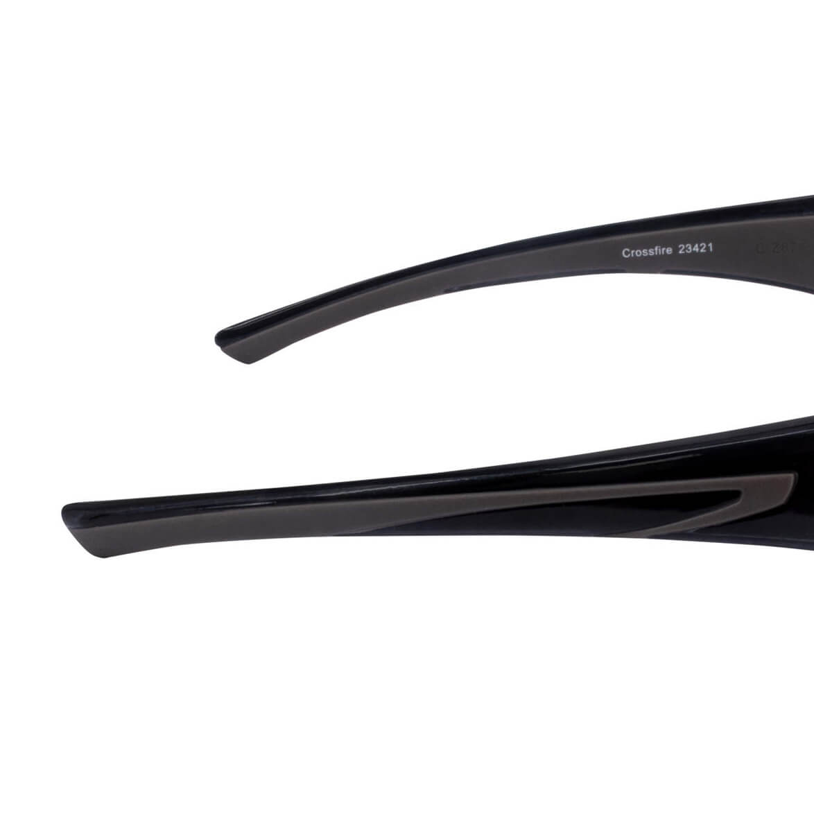 Crossfire RPG Safety Glasses with Crystal Black Frame and Smoke Lens-Safety Glasses USA-7