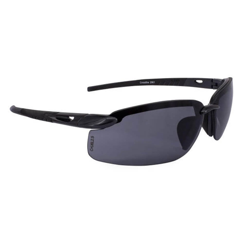 Crossfire ES5 Safety Glasses with Pearl Black Frame and Smoke Lens-CF-2961-Safety Glasses USA-6