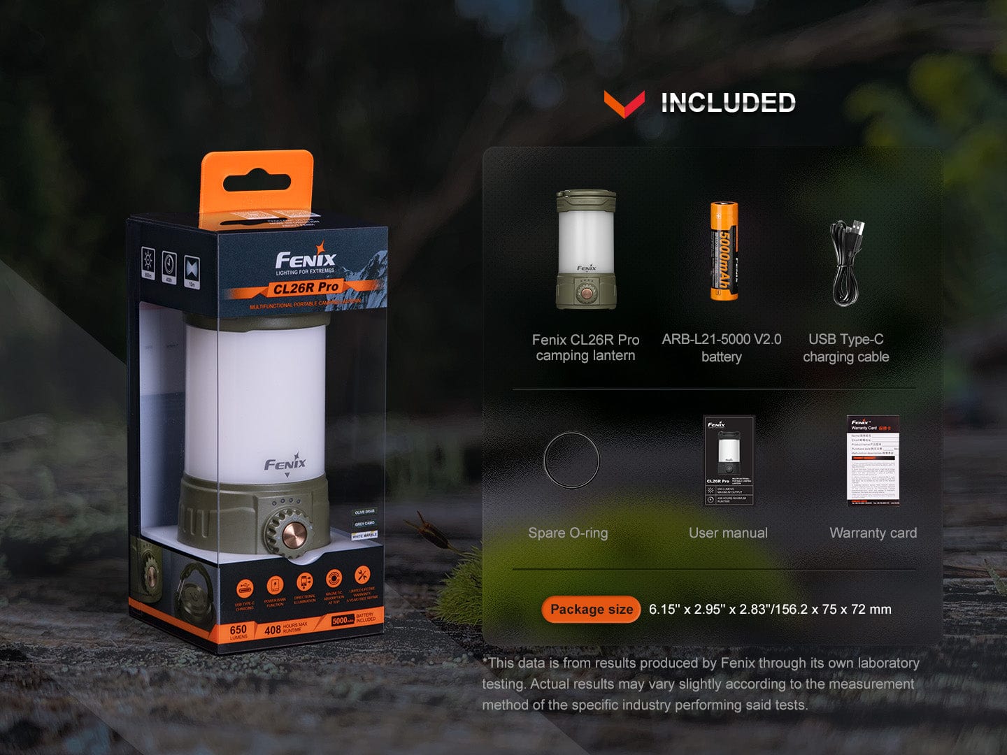 Fenix CL26R PRO High Performance LED Rechargeable Camping Lantern--Safety Glasses USA-19