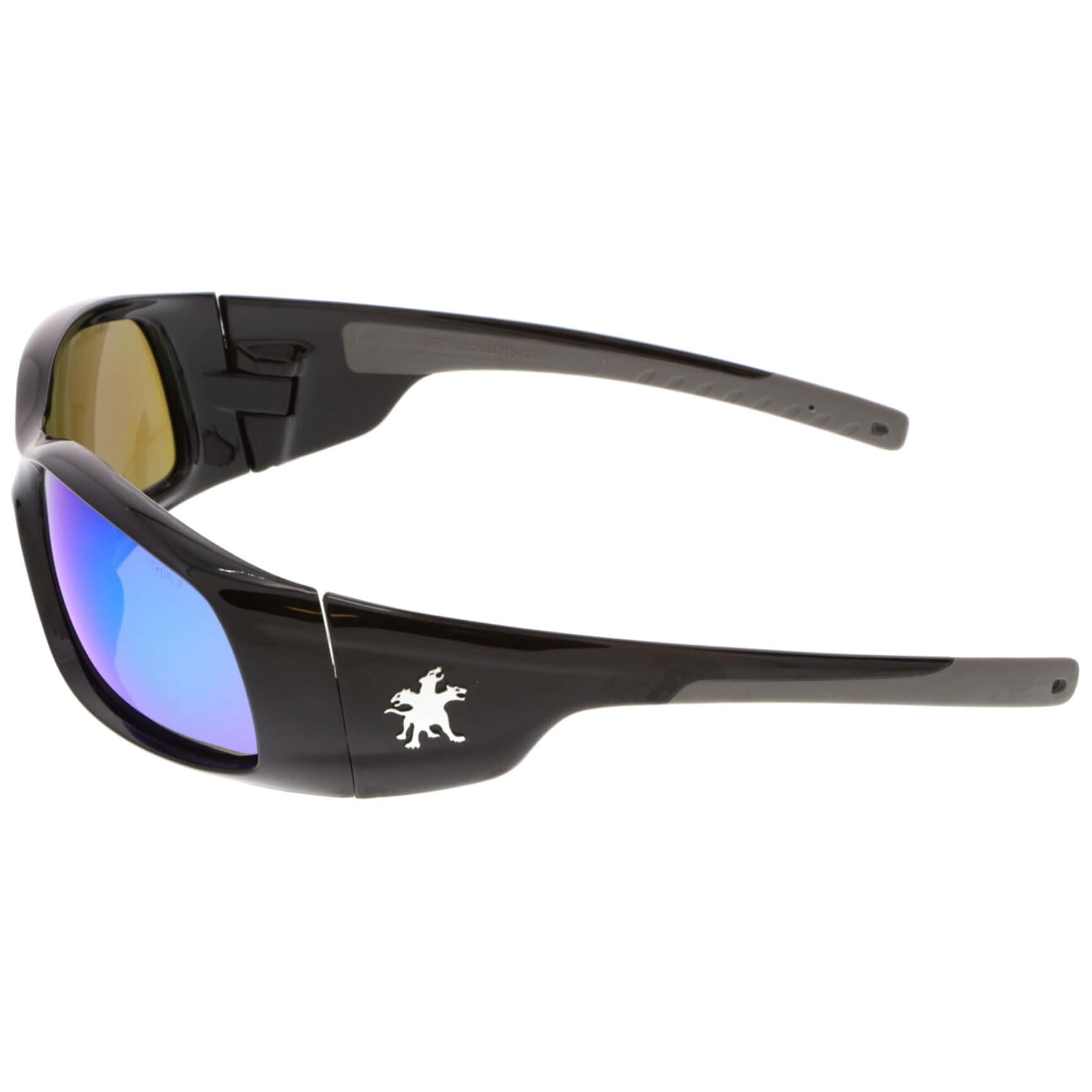 MCR Safety Swagger Safety Glasses with Black Frame and Blue Diamond Mirror Lens-Safety Glasses USA-3