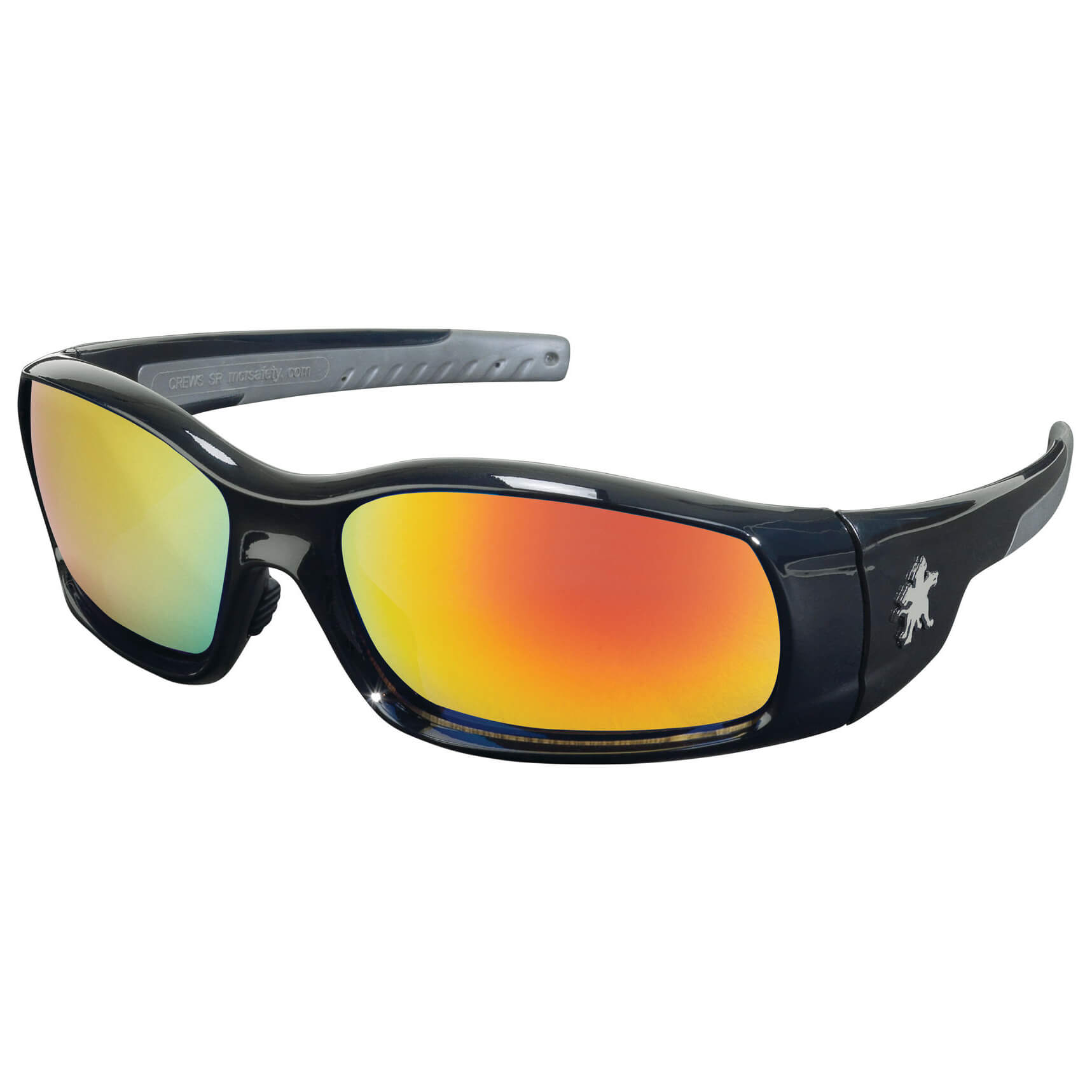 MCR Safety Swagger Safety Glasses with Black Frame and Fire Mirror Lens-Safety Glasses USA-1