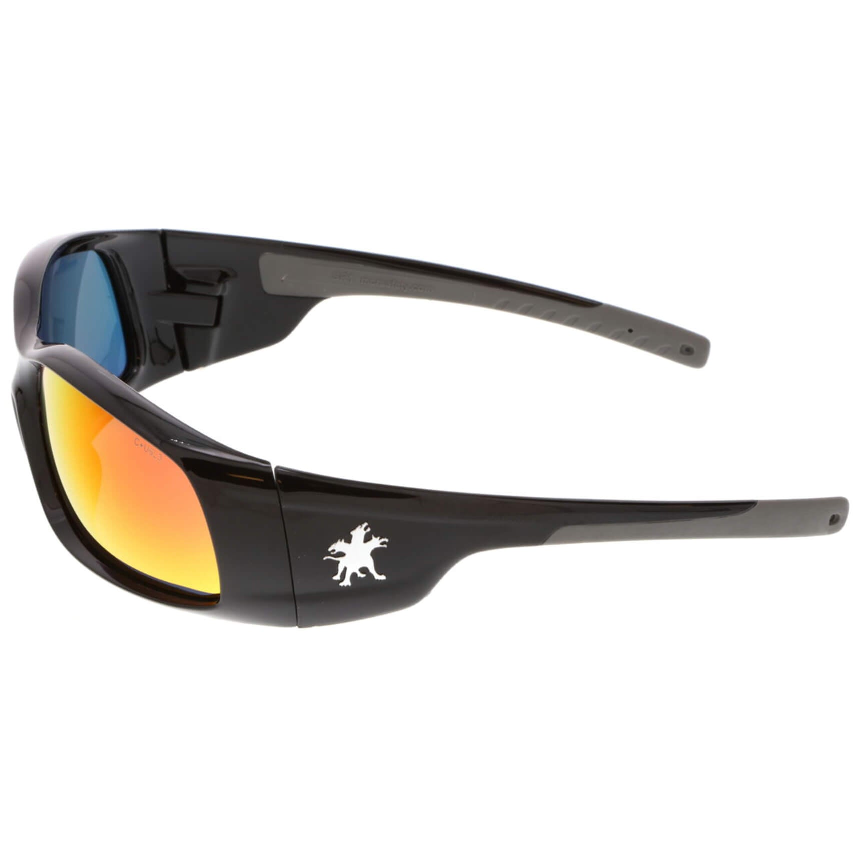 MCR Safety Swagger Safety Glasses with Black Frame and Fire Mirror Lens-Safety Glasses USA-3