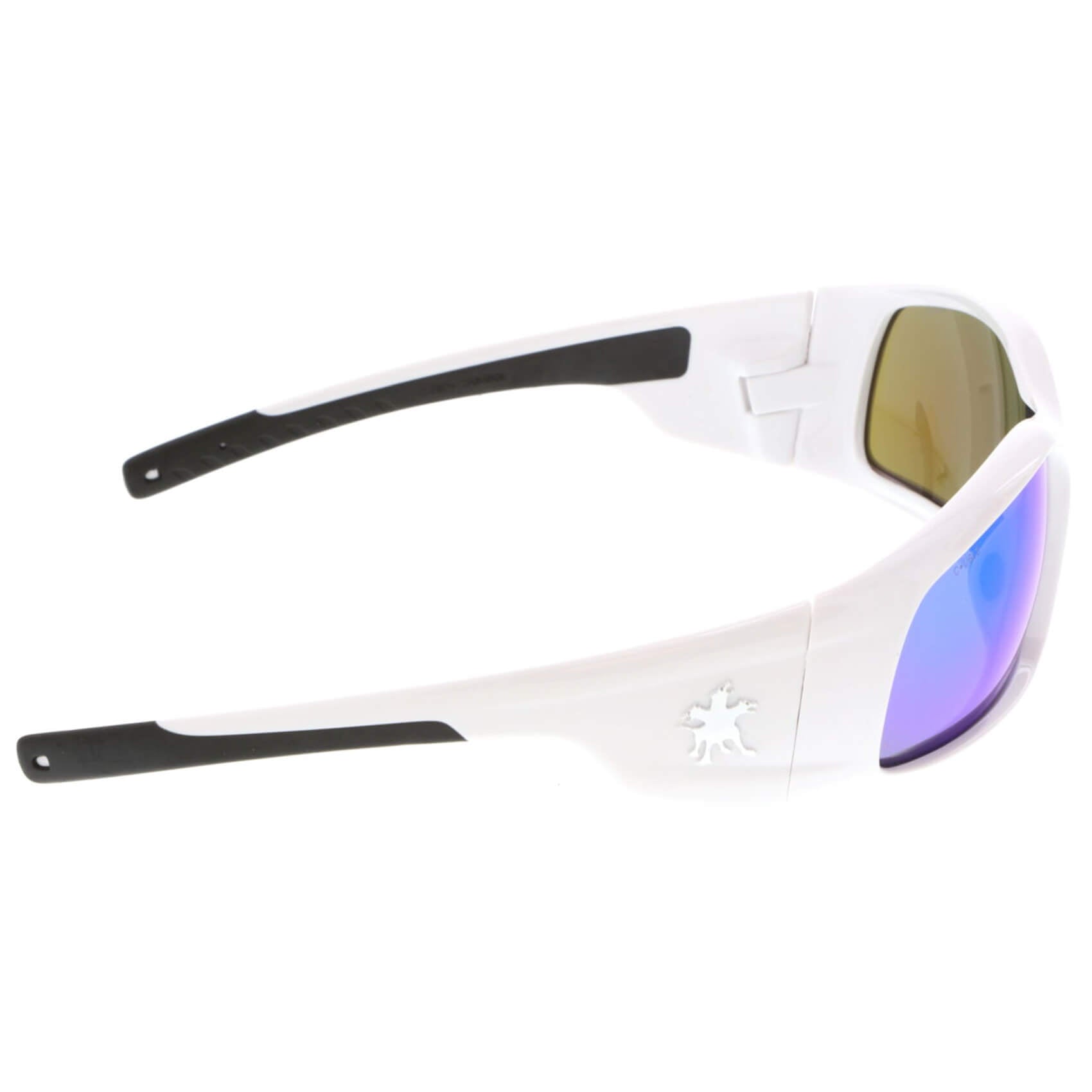MCR Safety Swagger Safety Glasses with White Frame and Blue Diamond Mirror Lens-Safety Glasses USA-4