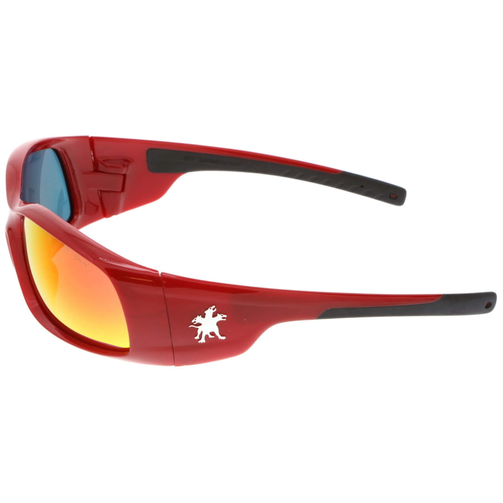 MCR Safety Swagger Safety Glasses with Red Frame and Fire Mirror Lens-Safety Glasses USA-3