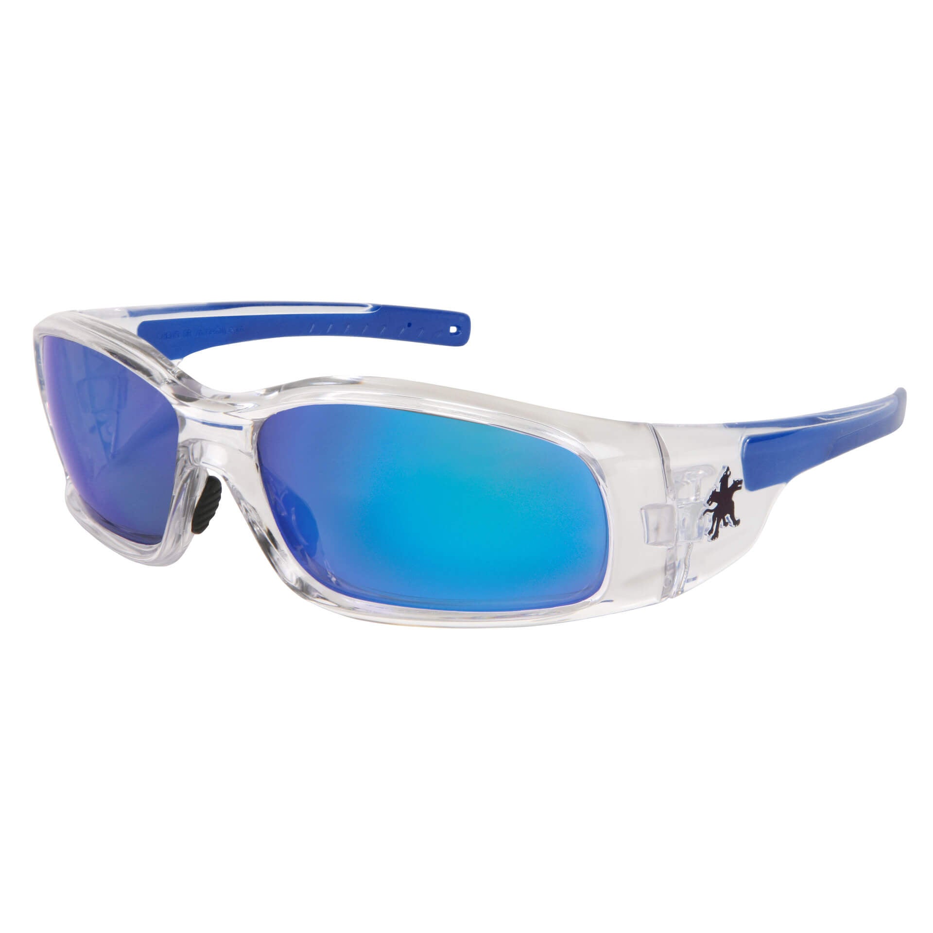 MCR Safety Swagger Safety Glasses with Clear Frame and Blue Diamond Mirror Lens-Safety Glasses USA-1