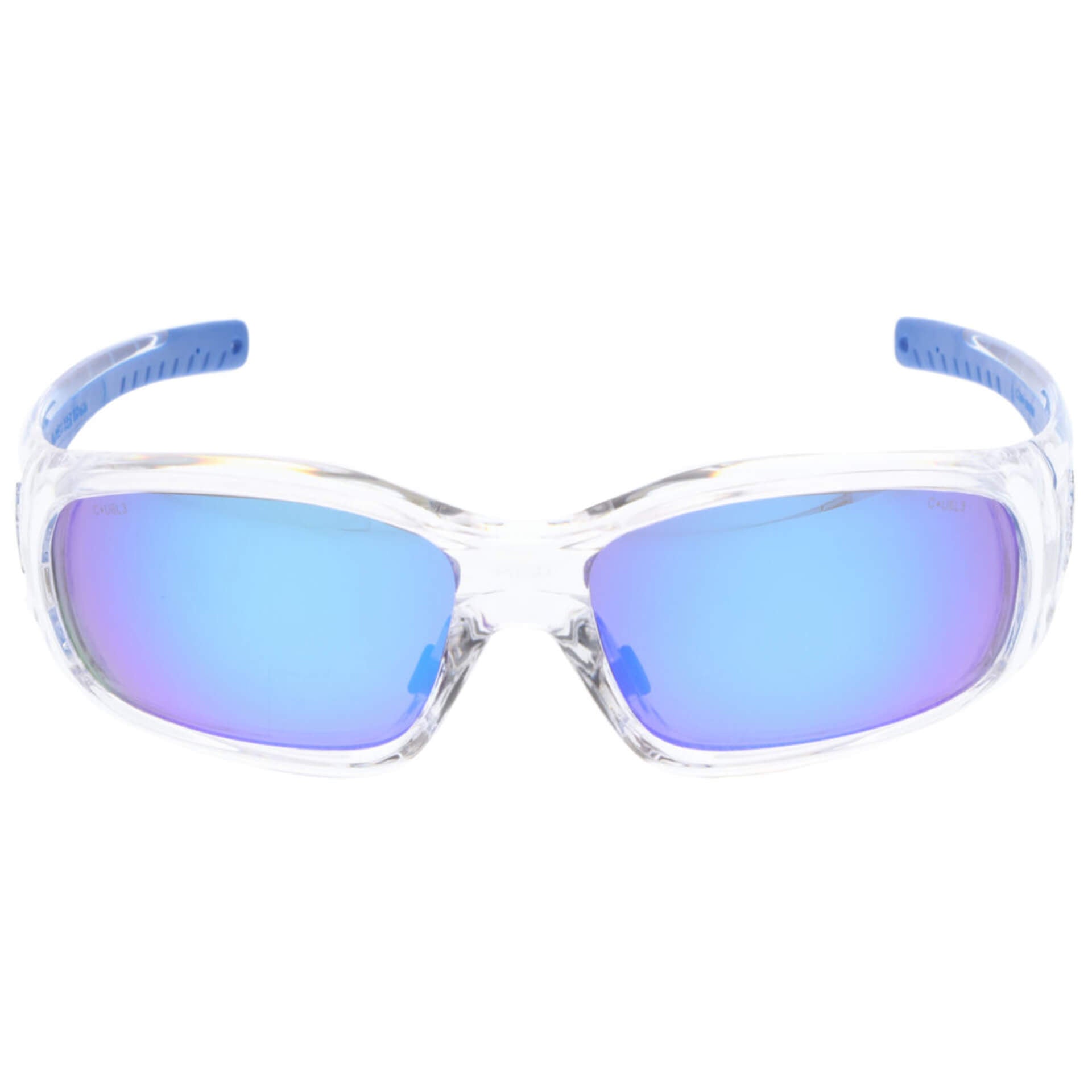 MCR Safety Swagger Safety Glasses with Clear Frame and Blue Diamond Mirror Lens-Safety Glasses USA-2