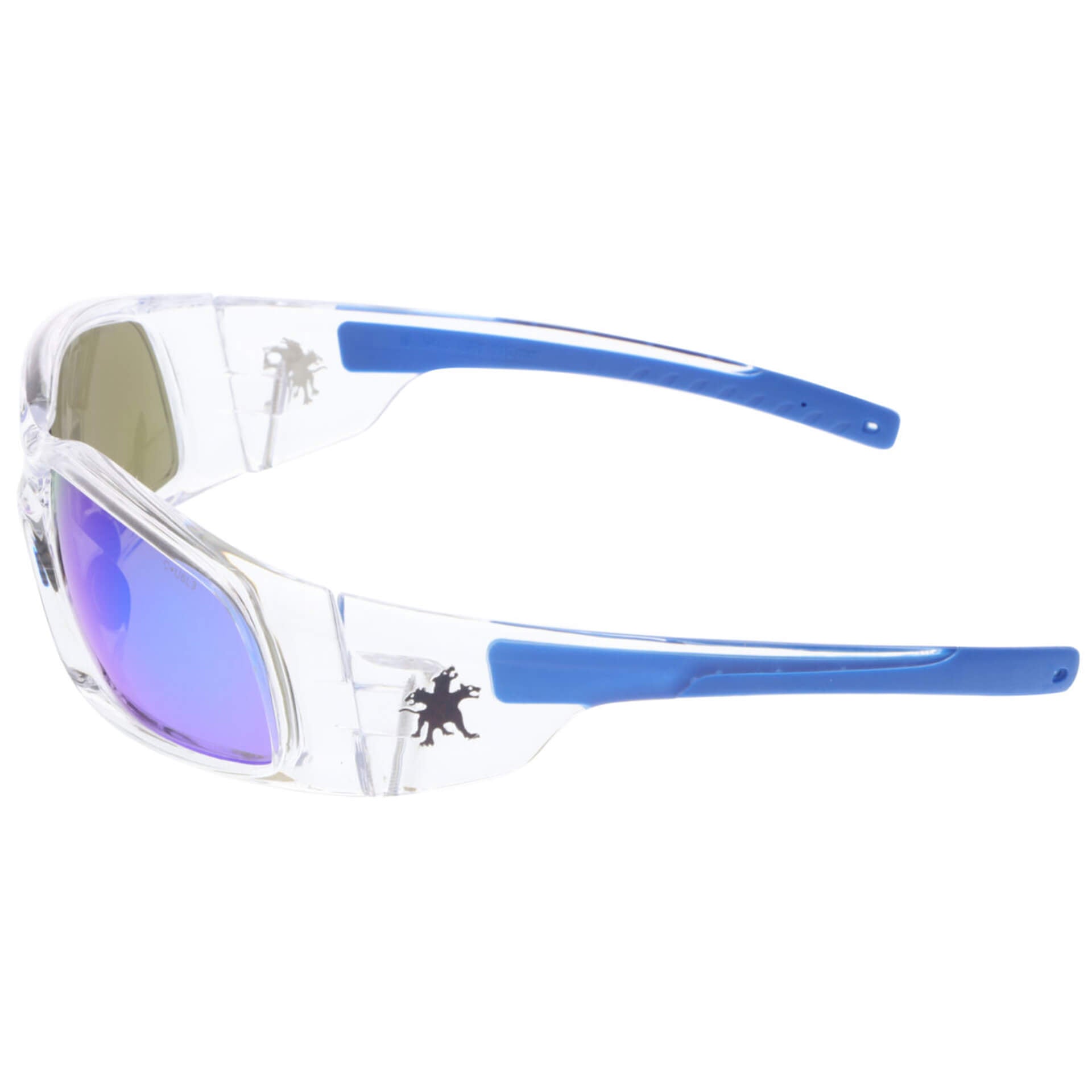 MCR Safety Swagger Safety Glasses with Clear Frame and Blue Diamond Mirror Lens-Safety Glasses USA-3
