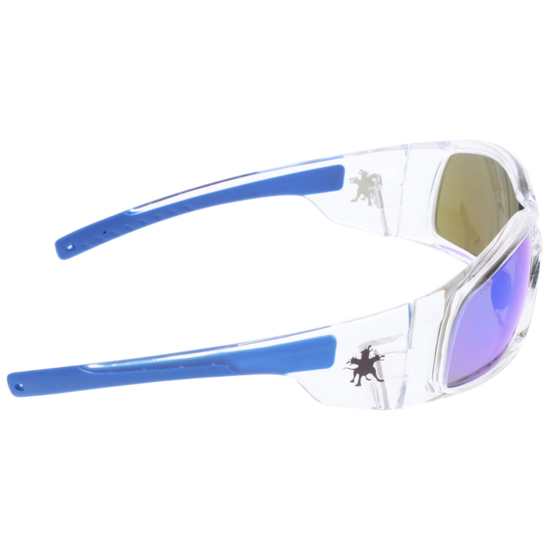MCR Safety Swagger Safety Glasses with Clear Frame and Blue Diamond Mirror Lens-Safety Glasses USA-4