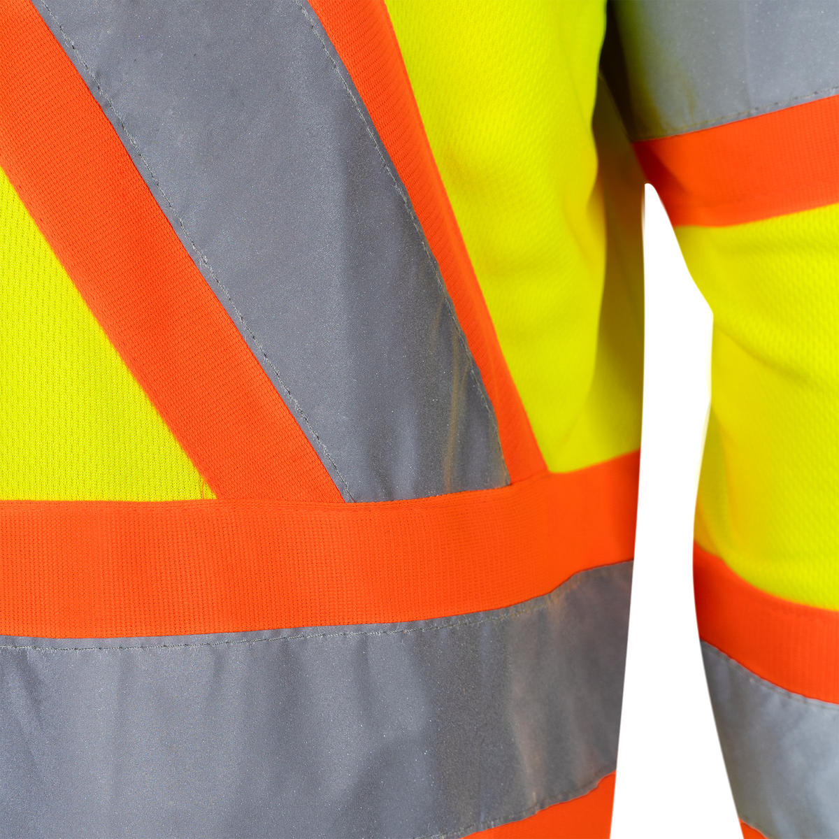 Jorestech Hi-Vis X-Back Reflective Two-Tone Safety Long Sleeve Polo Shirt