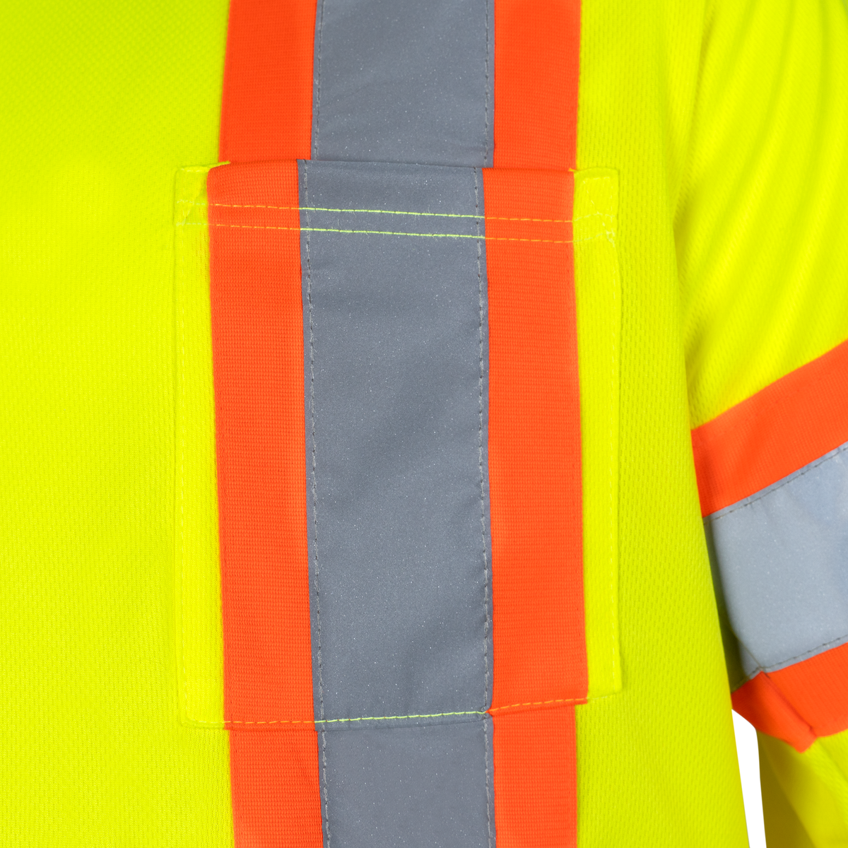 Jorestech Hi-Vis X-Back Reflective Two-Tone Safety Long Sleeve Polo Shirt