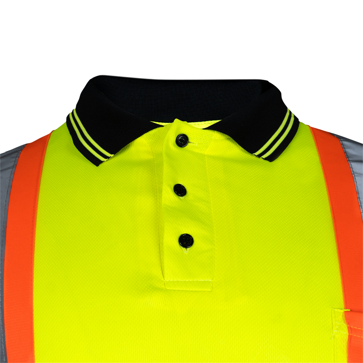 Jorestech Hi-Vis X-Back Reflective Two-Tone Safety Long Sleeve Polo Shirt