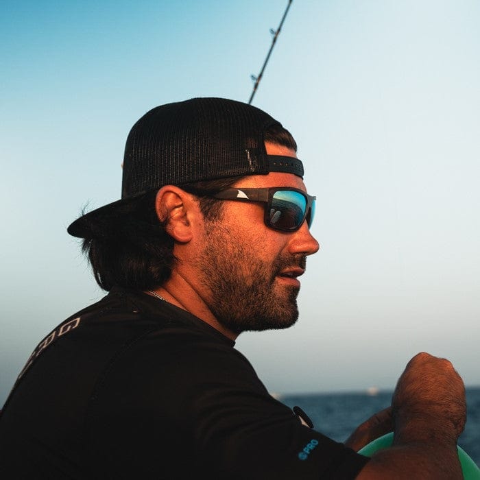 RedFin Big Ship Polarized Fishing Sunglasses on the water
