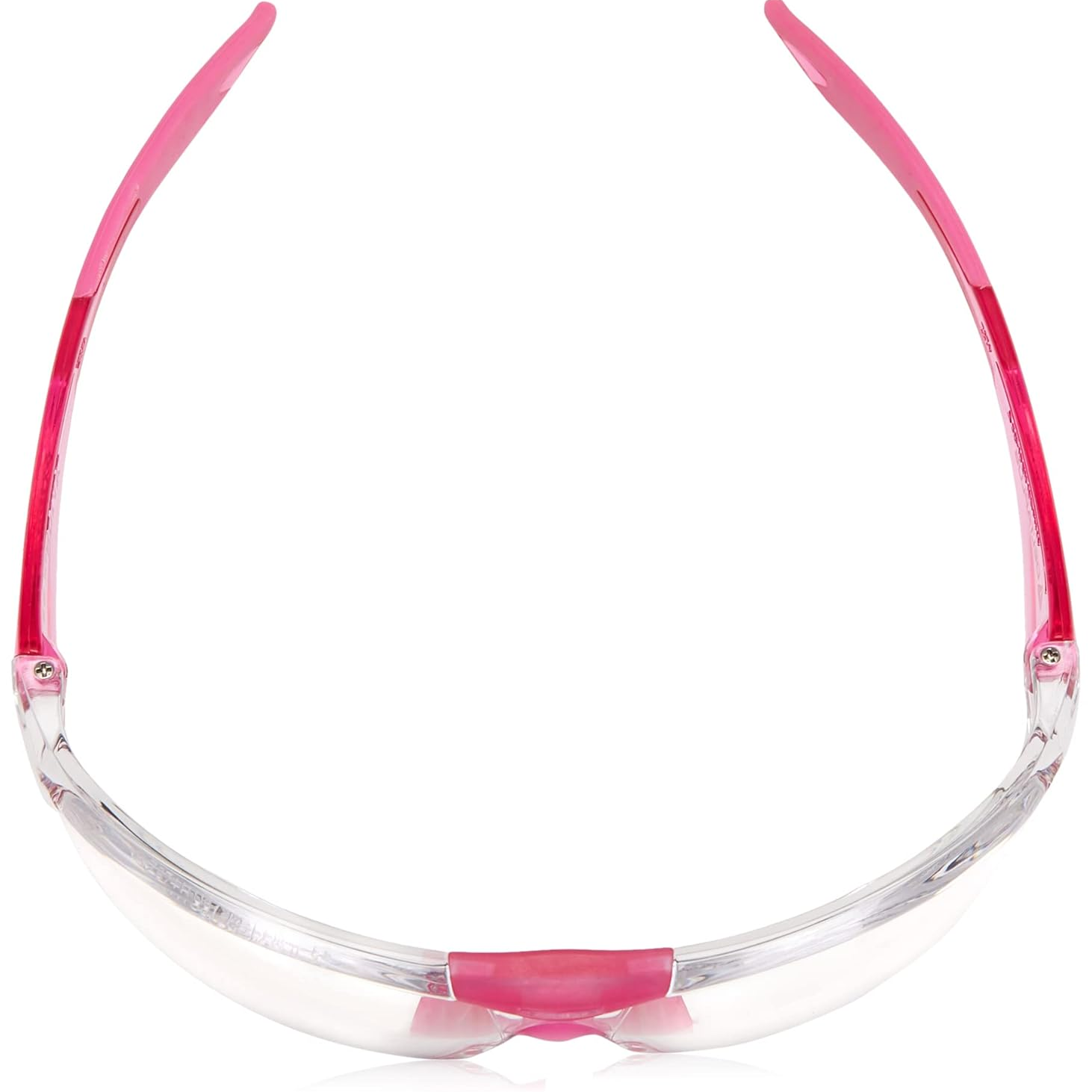 Delta Plus SG-18C-SLIM-PINK Avion SlimFit Safety Glasses with Pink Temples and Clear Anti-Fog Lens Top View