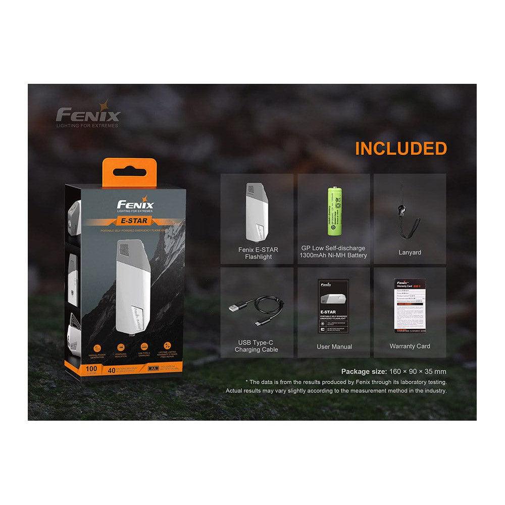 Fenix E-Star - Portable Self-powered Emergency LED Flashlight-sku-44858628636968-Safety Glasses USA-14