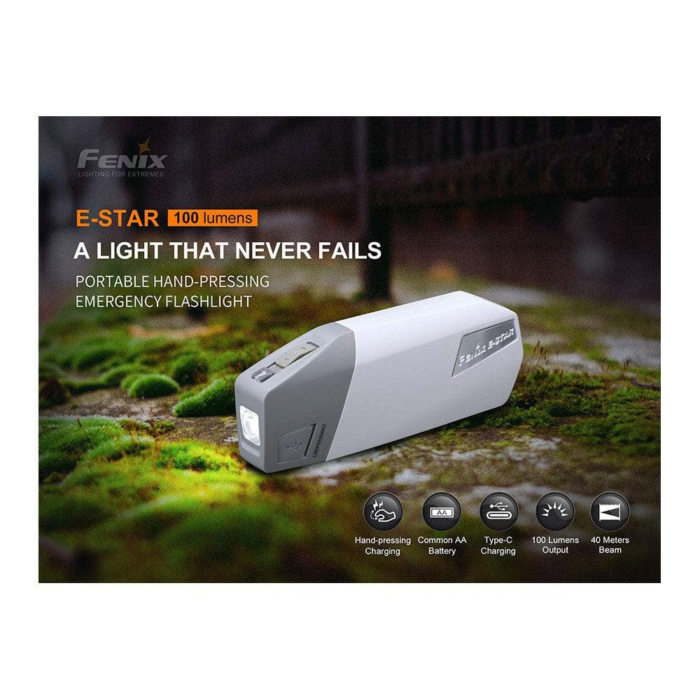 Fenix E-Star - Portable Self-powered Emergency LED Flashlight-sku-44858628636968-Safety Glasses USA-3