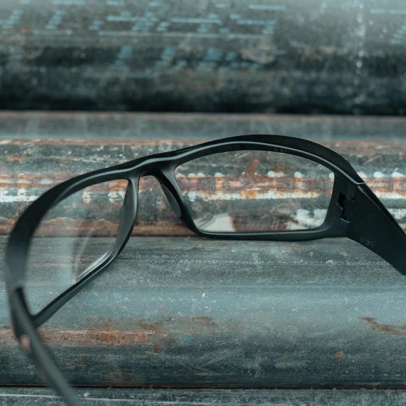 EDGE Brazeau Safety Glasses with Black Frame and Clear Lenses