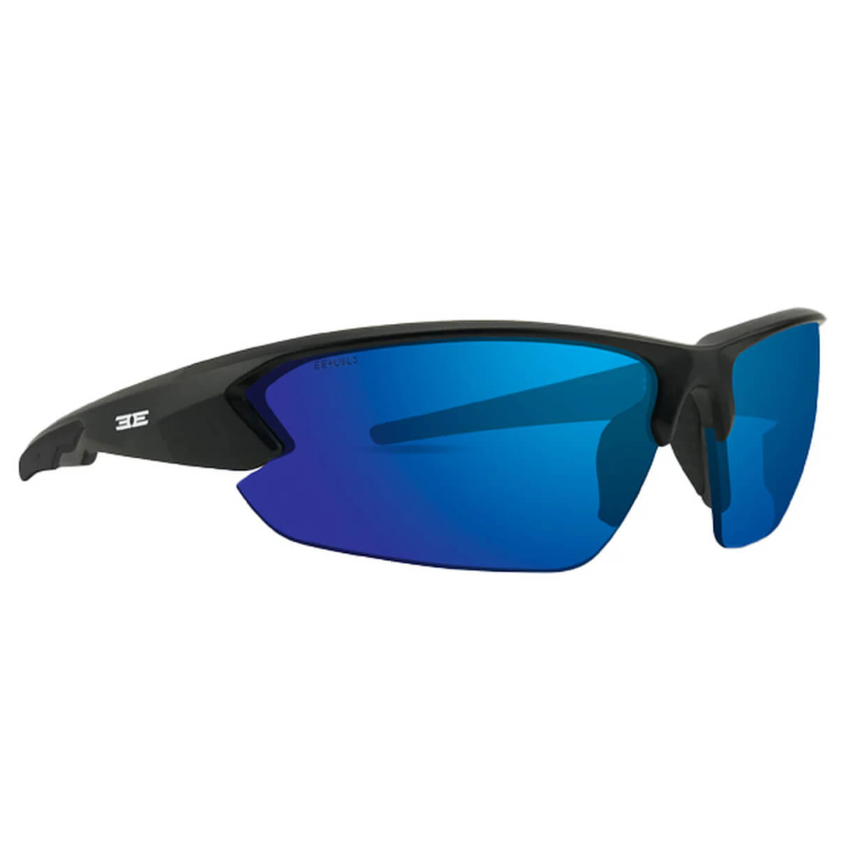 Epoch Eyewear Midway Safety Sunglasses-EE7857-Black Frame - Blue Mirror Lens-Safety Glasses USA-9