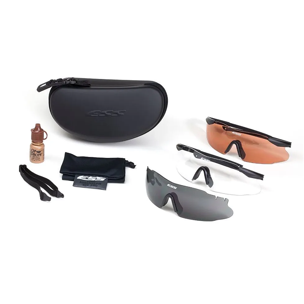 ESS ICE Safety Glasses 740-0007 2X Deluxe Three Lens Tactical Kit