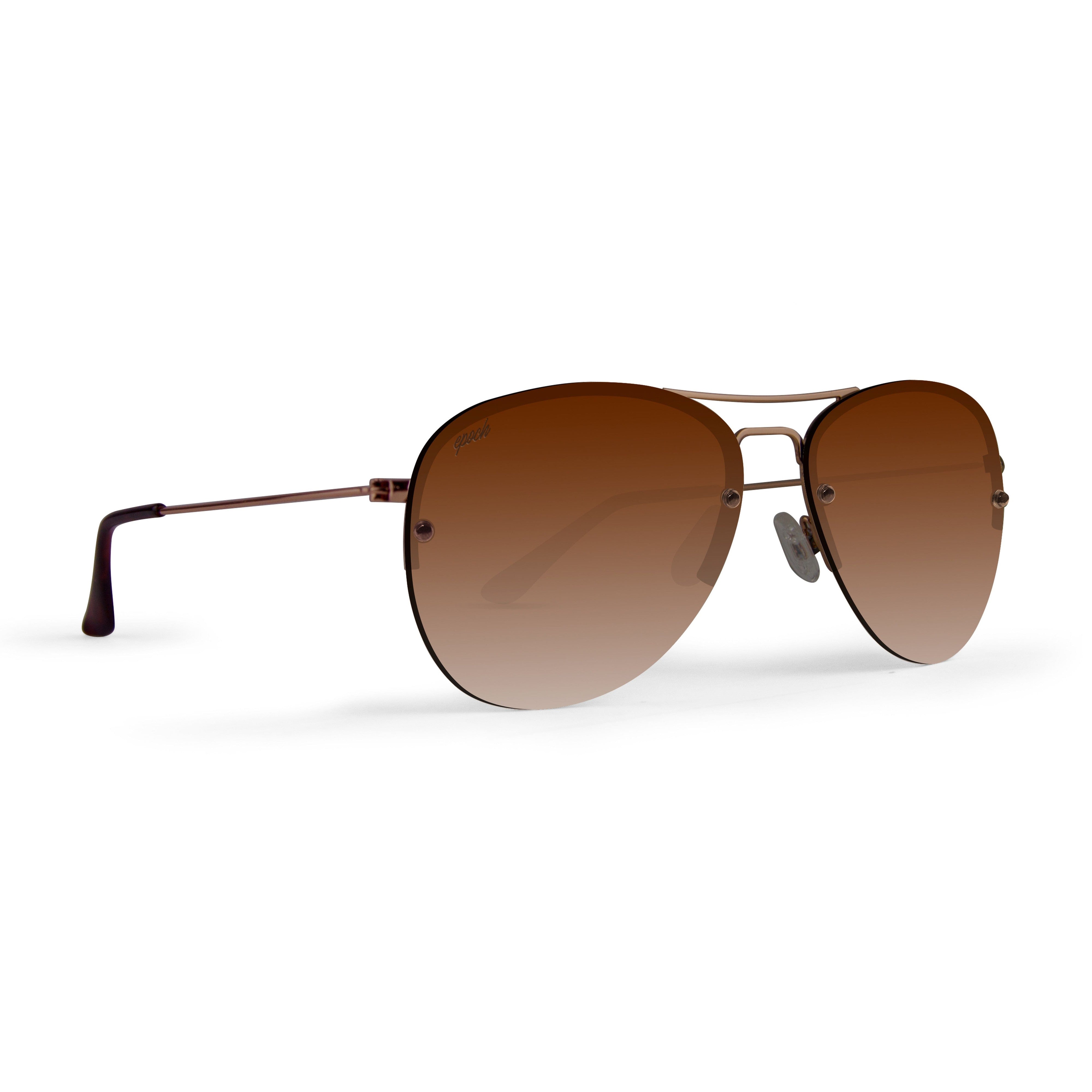 Epoch Eyewear Emerson Sunglasses-Rose Gold Frame - Polarized Brown Gradient Lens-sku-41755652554912-Safety Glasses USA-6