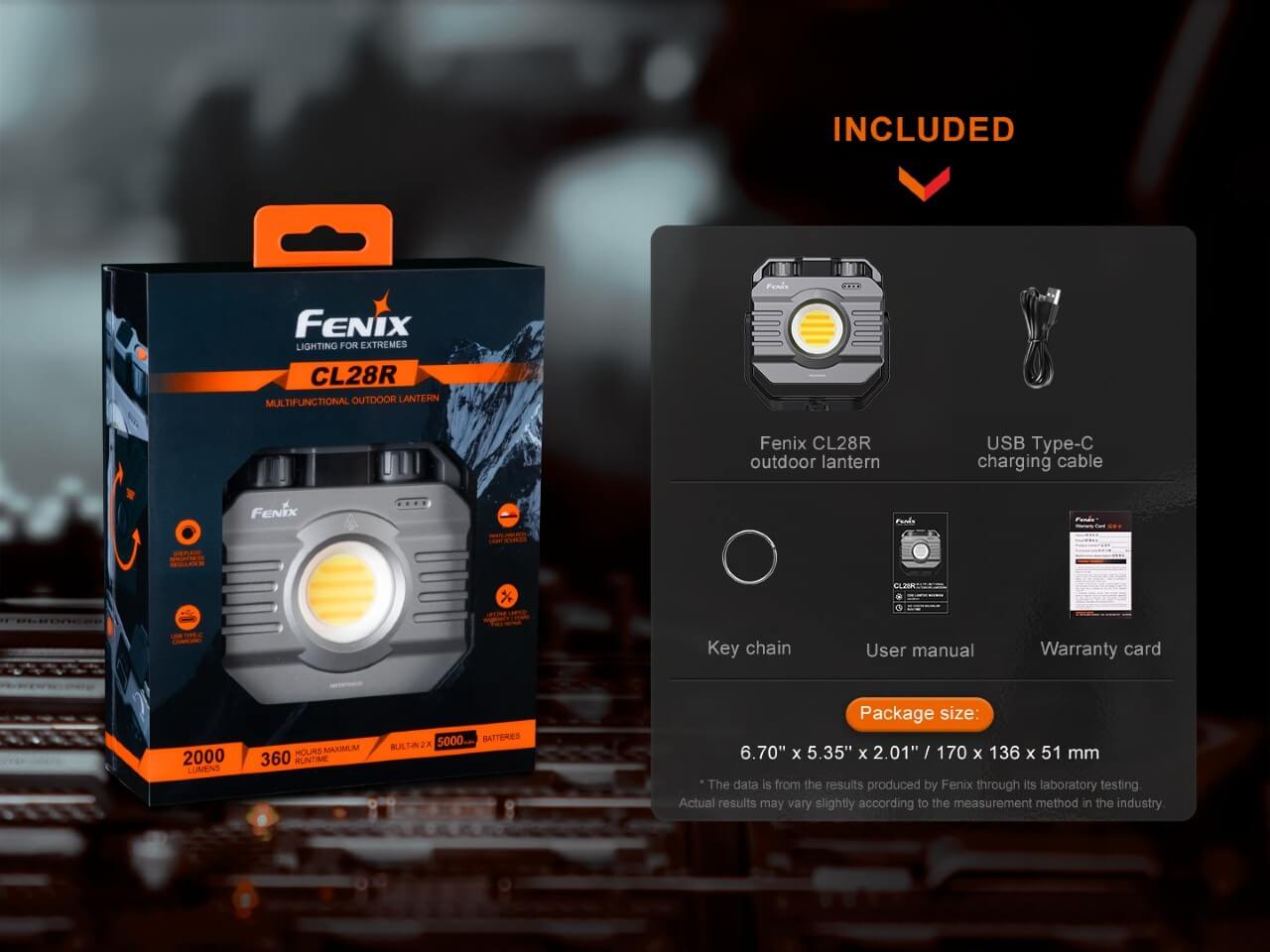 Fenix CL28R Multifunctional Outdoor LED Lantern-sku-44858692469032-Safety Glasses USA-15