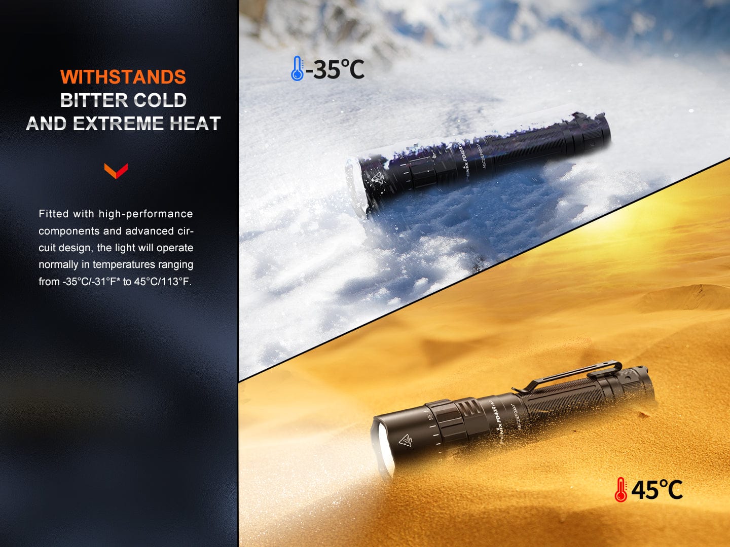 Fenix PD40R V3 Rechargeable Flashlight-sku-45576312521000-Safety Glasses USA-13