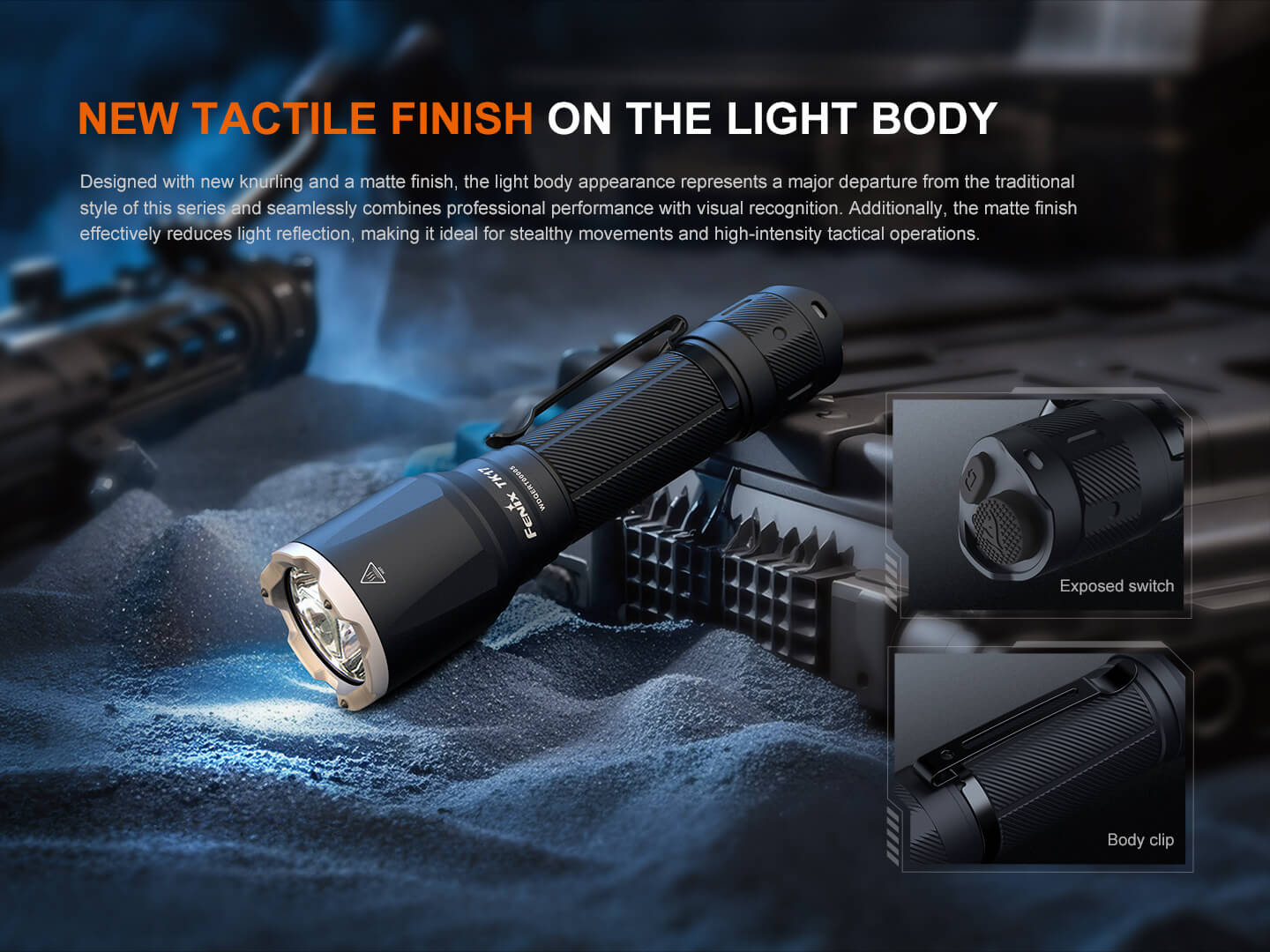 Fenix TK17 Dual-Switch Tactical Flashlight-Safety Glasses USA-14