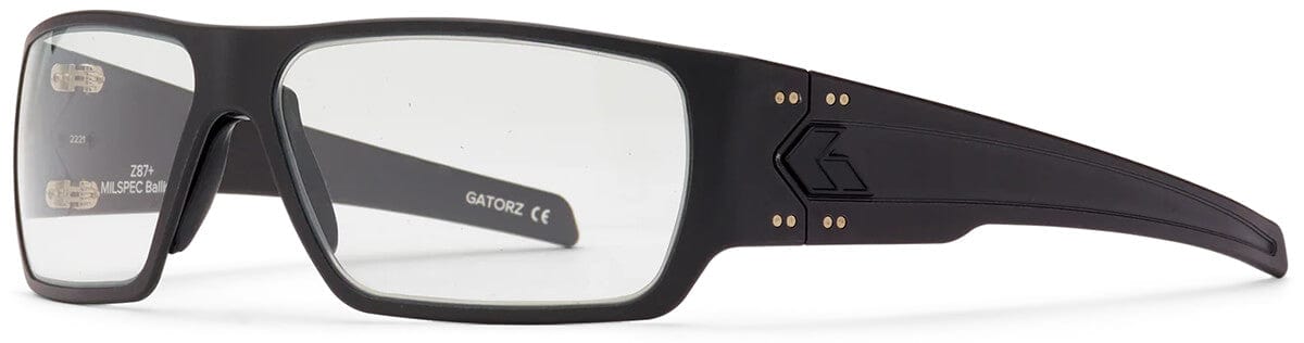 Gatorz Specter Ballistic Safety Glasses with Black Cerakote Frame and Clear Anti-Fog Lens
