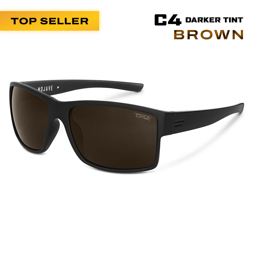TOROE MOJAVE C4 Extra-Dark Polarized Sunglasses-MOJAVE-MBLK-B-C4(BWN)-Brown C4 Extra Dark Lens-8