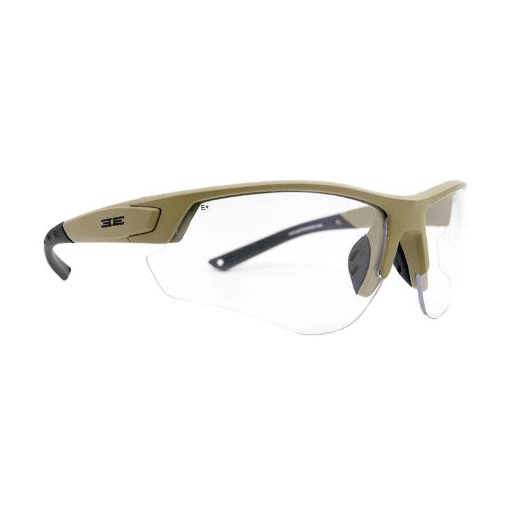 Epoch Eyewear Grunt Tactical Safety Sunglasses-Tan Frame - Clear Lens-sku-35621472796832-Safety Glasses USA-2