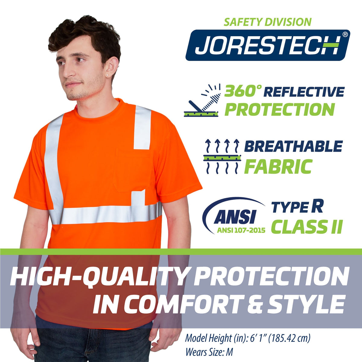 Jorestech Hi-Vis Class 2 High-Visibility Pocket Shirt