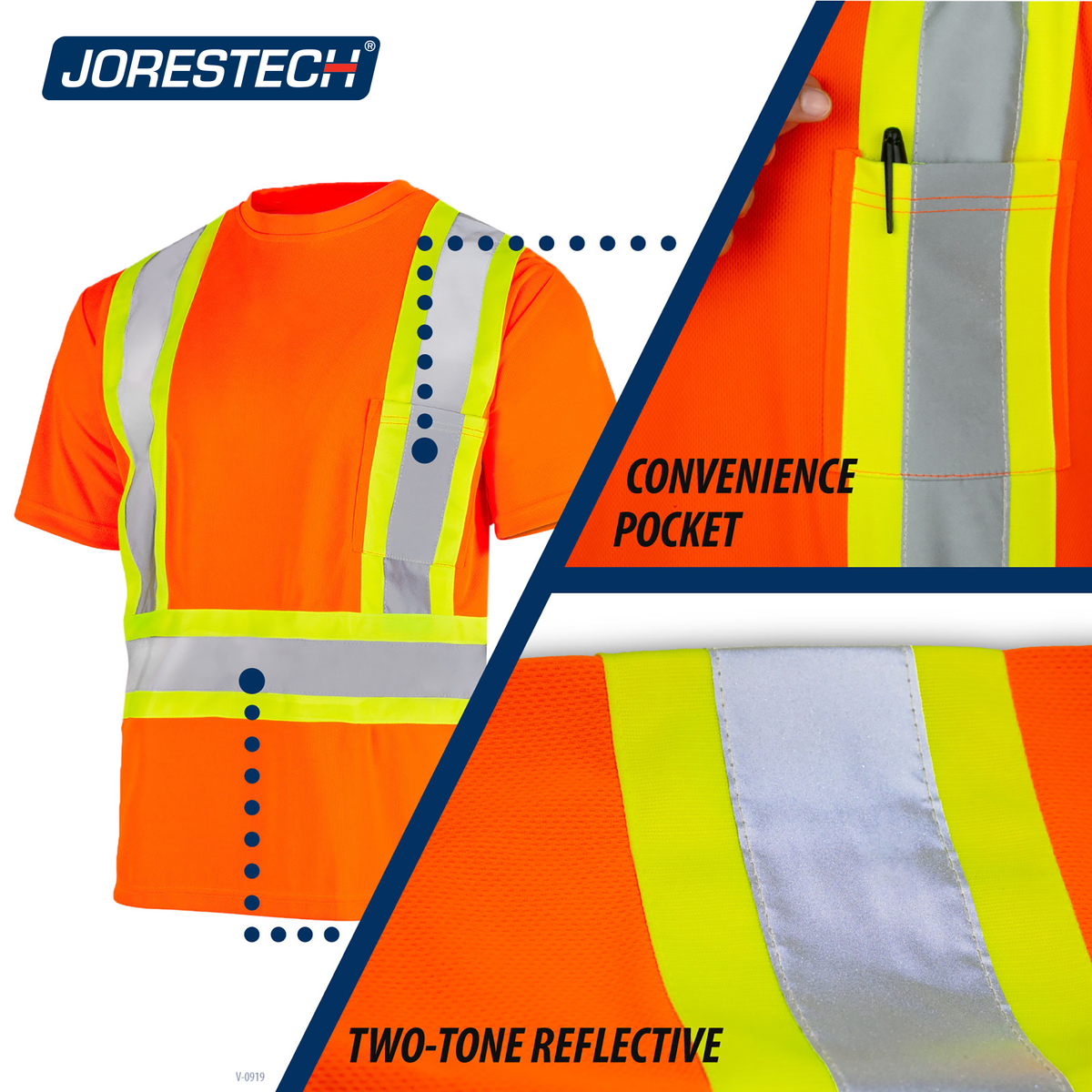 Jorestech Hi-Vis Reflective Two-Tone Safety Shirt