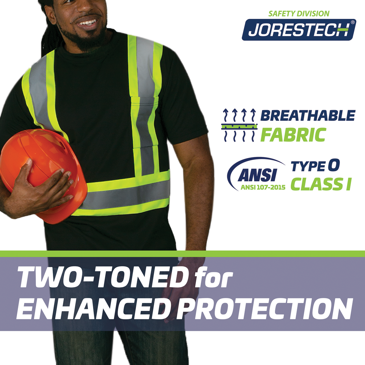 Jorestech Hi-Vis Reflective Two-Tone Safety Shirt