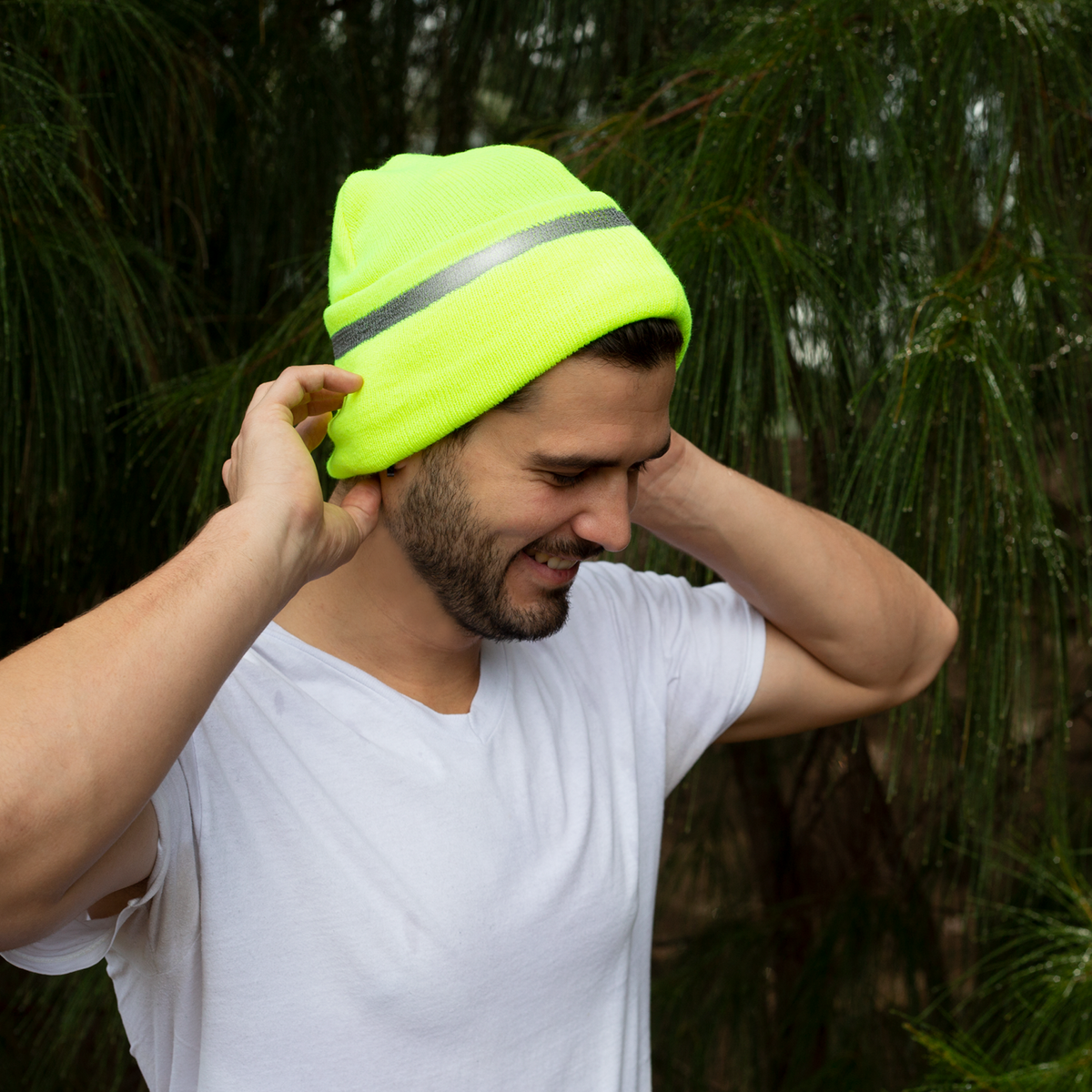 Jorestech Hi-Vis Safety Beanie with Reflective Stripe