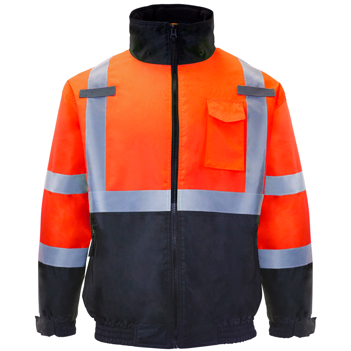 Jorestech Hi-Vis Safety Bomber Jacket with Reflective Stripes