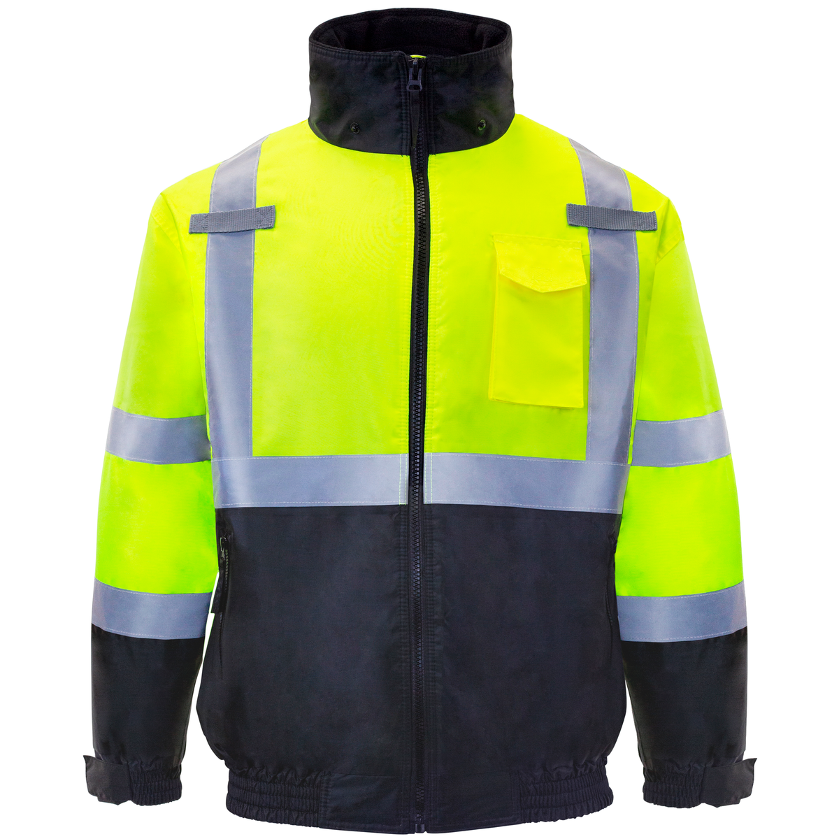 Jorestech Hi-Vis Safety Bomber Jacket with Reflective Stripes